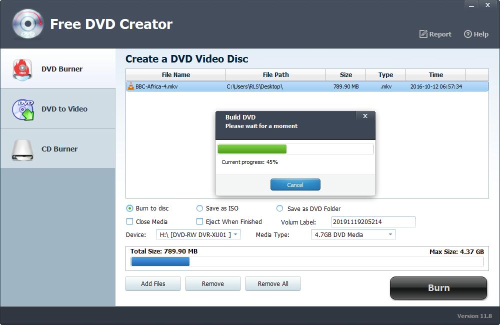 convert mp4 files to dvd free