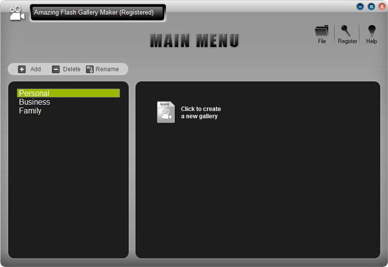 Amazing Flash Gallery Maker screenshot