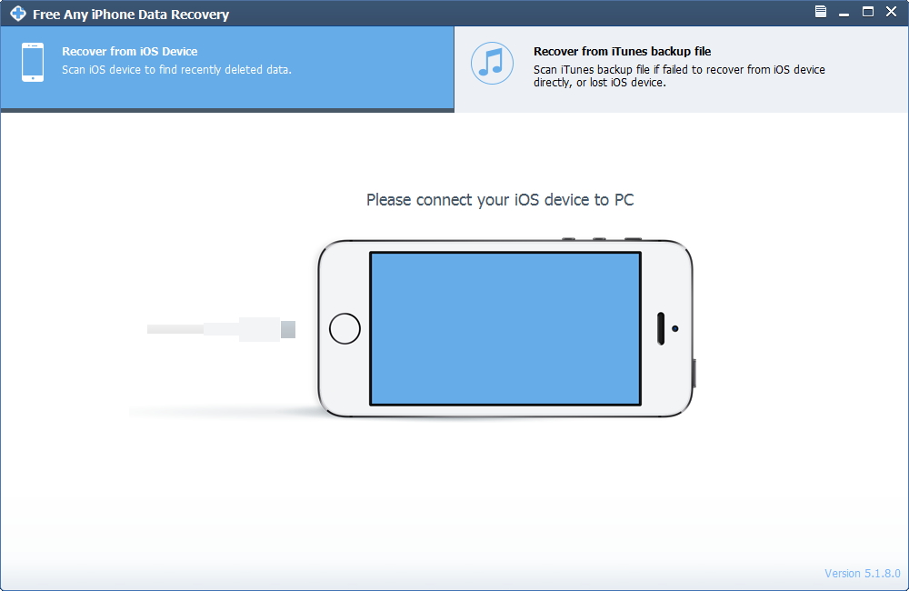 Free Any iPhone Data Recovery screenshot