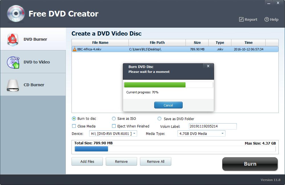 Free DVD Creator: Video/Movie DVD Maker Burning