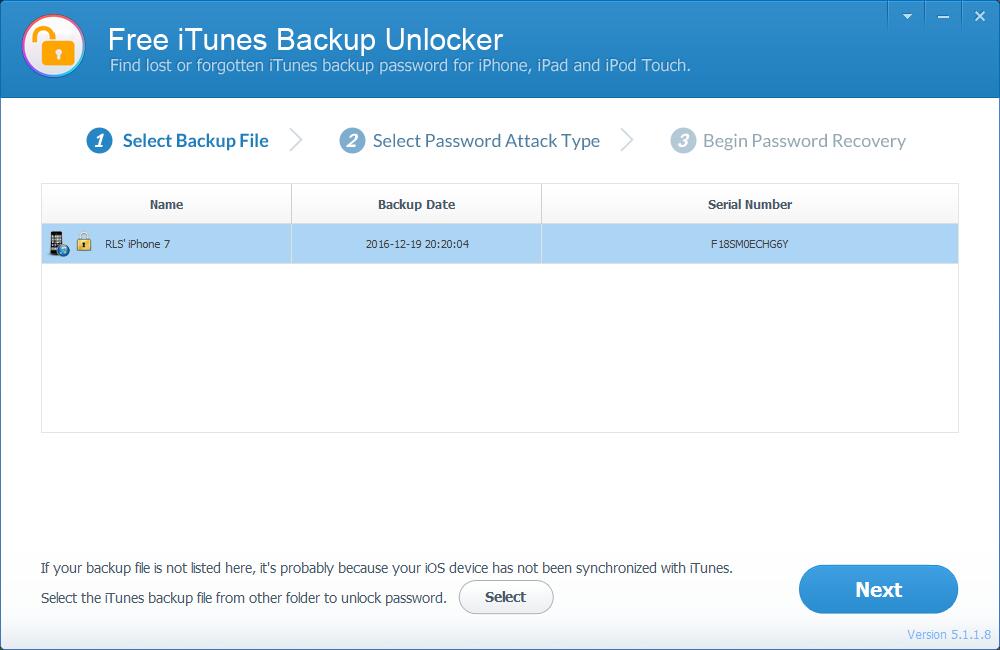 Free iTunes Backup Unlocker Windows 11 download