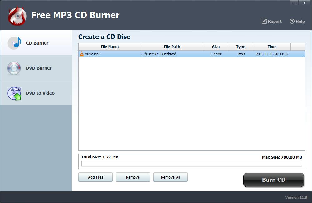 Windows 8 Free MP3 CD Burner full