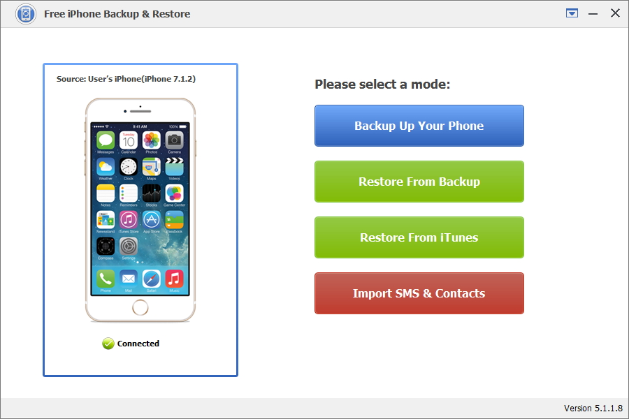 Free iPhone Backup & Restore 5.5.5.8 full