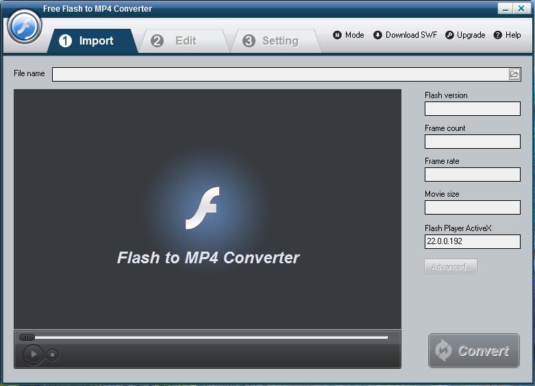 Free Flash to MP4 Converter screenshot